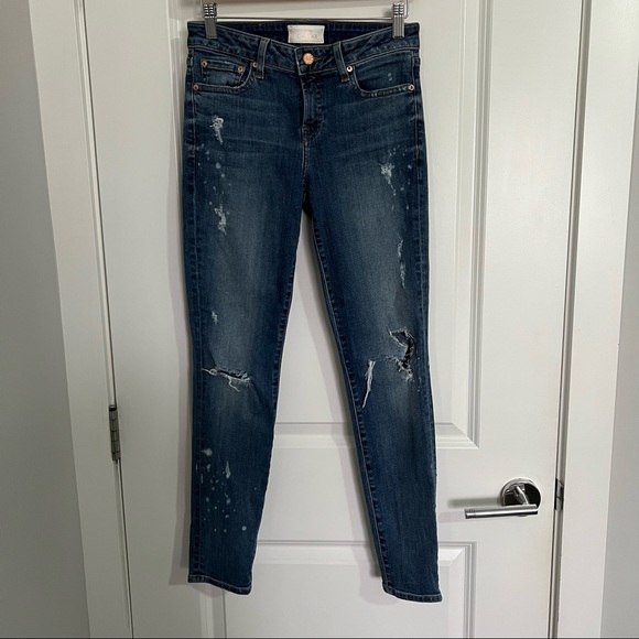Aritzia Denim - ARITZIA CASTINGS RIPPED MID RISE SKINNY ANKLE JEANS - SIZE 28